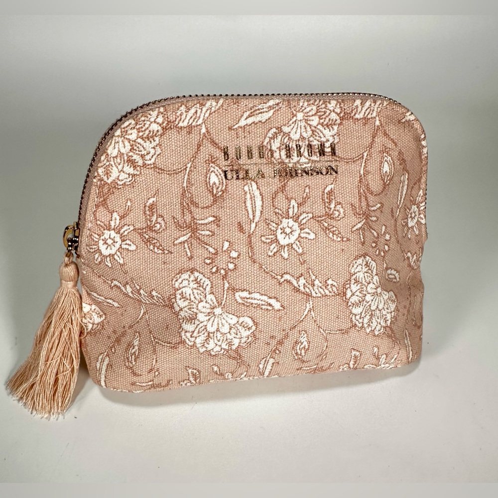 NWOT Bobbi Brown x Ulla Johnson  Floral Pink Cosmetic/ Amenity/ Toiletries Bag - Picture 2 of 10